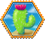 cactus hexagonal stamp